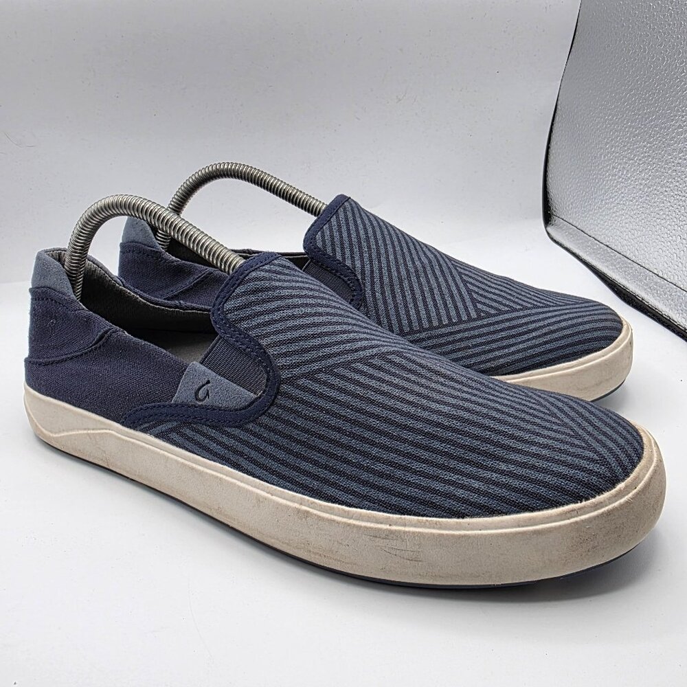 Olukai Lae'ahi Lole Mens Size 9.5 Blue Slip On Sneaker Shoes Casual Comfort
